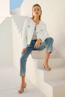 Straight FIt Crop Jean - Vintage Blue