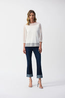 Slim Fit Cropped Jeans - Dark Denim Blue