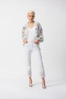 Straight Fit Crop Jean - White