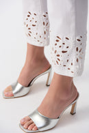 Straight Fit Crop Jean - White