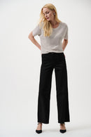 Classic Wide Leg Stretch Jeans - Black
