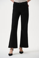 Classic Wide Leg Stretch Jeans - Black