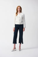 Chain Detail Boucle Jacket - Winter White