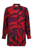 CRINKLE SHIRT - Red, burgundy