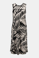 Tropical Print Dress - Black/moonstone