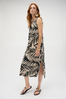 Tropical Print Dress - Black/moonstone