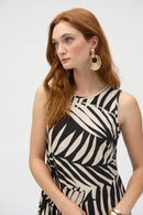 Tropical Print Dress - Black/moonstone