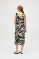 Tropical Print Dress - Black/moonstone