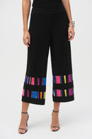 Print Culotte Trouser - Black/multi