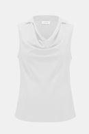Eggshell Cowl Neck Top - Vanilla