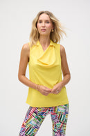 Eggshell Cowl Neck Top - Citrus