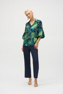 Gauze Tropic Print Tunic - Midnight Blue/multi
