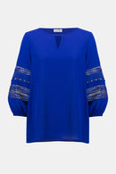 Georgette Straight Tunic - Royal Sapphire
