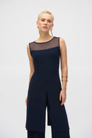 Mesh Sleeveless Tunic - Midnight Blue