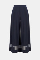 Mesh Culotte Trouser - Midnight Blue