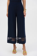 Mesh Culotte Trouser - Midnight Blue