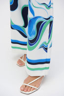 Print Wide-Leg Trouser - Vanilla Multi