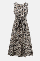 Animal Print Dress - Beige/black