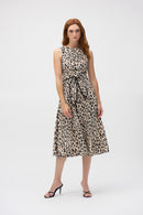 Animal Print Dress - Beige/black