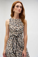 Animal Print Dress - Beige/black