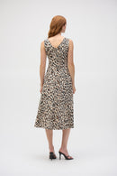 Animal Print Dress - Beige/black