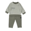 Crocodile Stripe 2 Piece Set - Khaki