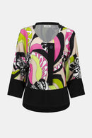 Retro Print Tunic - Black/multi