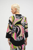 Retro Print Tunic - Black/multi