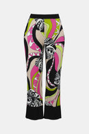 Retro Print Crop Trouser - Black/multi