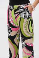 Retro Print Crop Trouser - Black/multi