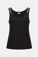 Jersey Sleeveless Top - Black