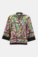 Paisley Print Boxy Top - Black/multi