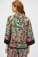 Paisley Print Boxy Top - Black/multi