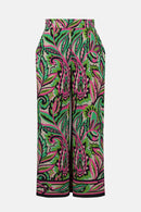 Paisley Wide-Leg Trouser - Black/multi