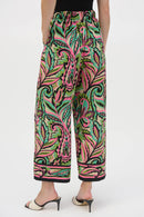 Paisley Wide-Leg Trouser - Black/multi