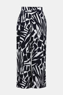 Abstract Print Culottes - Vanilla/midnight Blue