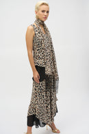 Print Reversible A-Line Tunic - Beige/black