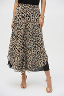 Print Reversible Culottes - Beige/black