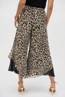 Print Reversible Culottes - Beige/black