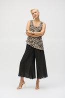 Print Reversible Culottes - Beige/black
