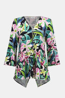 Tropical Fit Flare Tunic - Black/multi