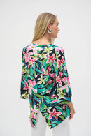 Tropical Fit Flare Tunic - Black/multi