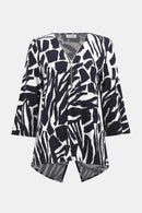 Tropical Fit Flare Tunic - Vanilla/midnight Blue