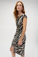 Animal Print Sheath Dress - Beige/black