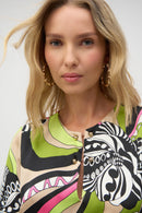 Retro Print Dress - Black/multi