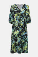 Tropical Print Dress - Midnight Blue/multi