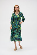 Tropical Print Dress - Midnight Blue/multi