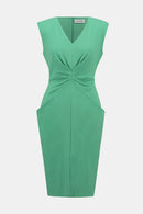 Scuba Crepe Sheath Dress - Garden Green