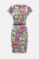 Abstract Print Dress - Black/multi