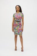 Abstract Print Dress - Black/multi